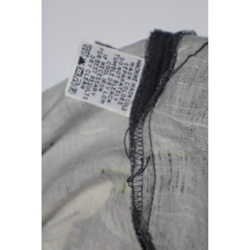 Tommy Bahama Mens XL Silk Tropical Palm Trees Gray Cruise Button Down Shirt - Picture 13 of 13